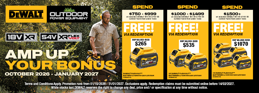 DEWALT Amp Up Your Bonus 1 Oct 2026 - 31 Jan 2027
